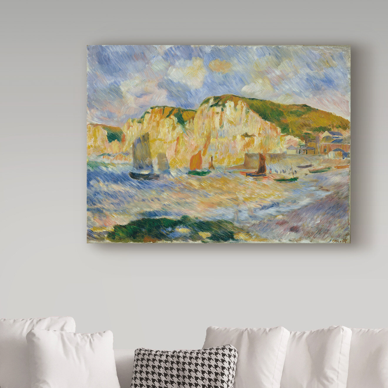 Vault W Artwork Pierre Auguste Renoir Sea And Cliffs by Pierre-Auguste ...