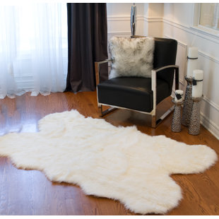 Faux Fur Rugs You Ll Love Wayfair Shayne Faux Sheepskin Off White Area Rug