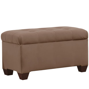 Go to store & view more images Alcott Hill Velvet Upholstered Storage Bench