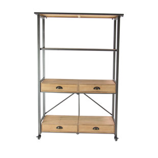 Wrought Iron Shelving Unit Wayfair Modern Storage Shelving Unit With Drawers