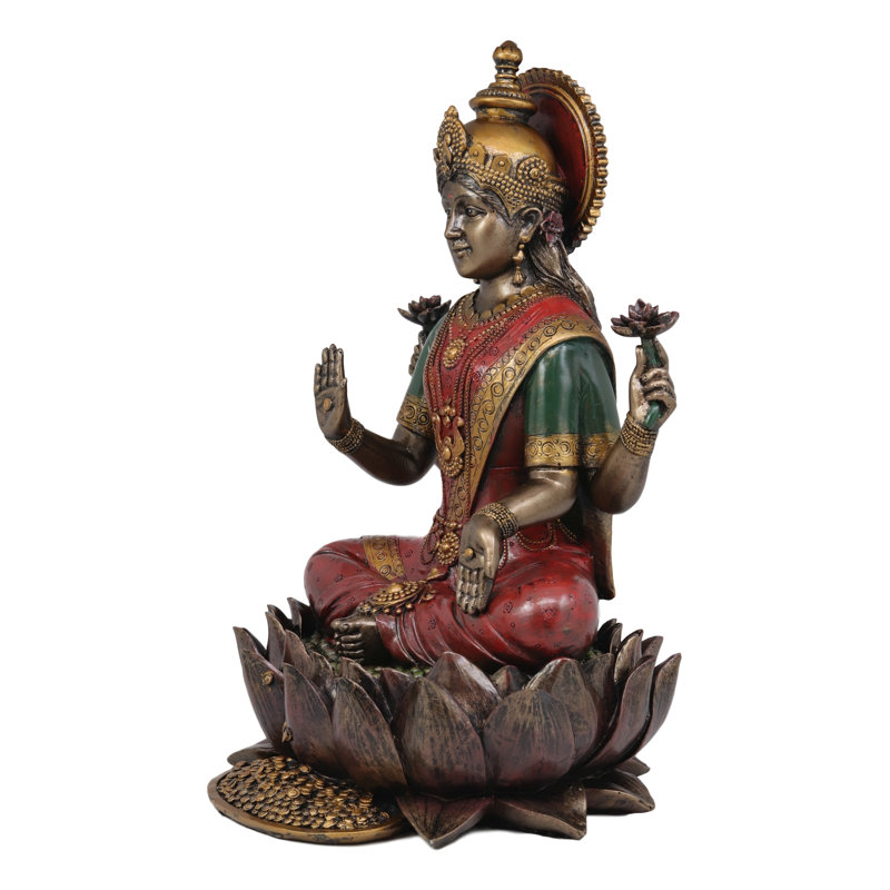 World Menagerie Tristram Beautiful Hindu Goddess Lakshmi Seated On