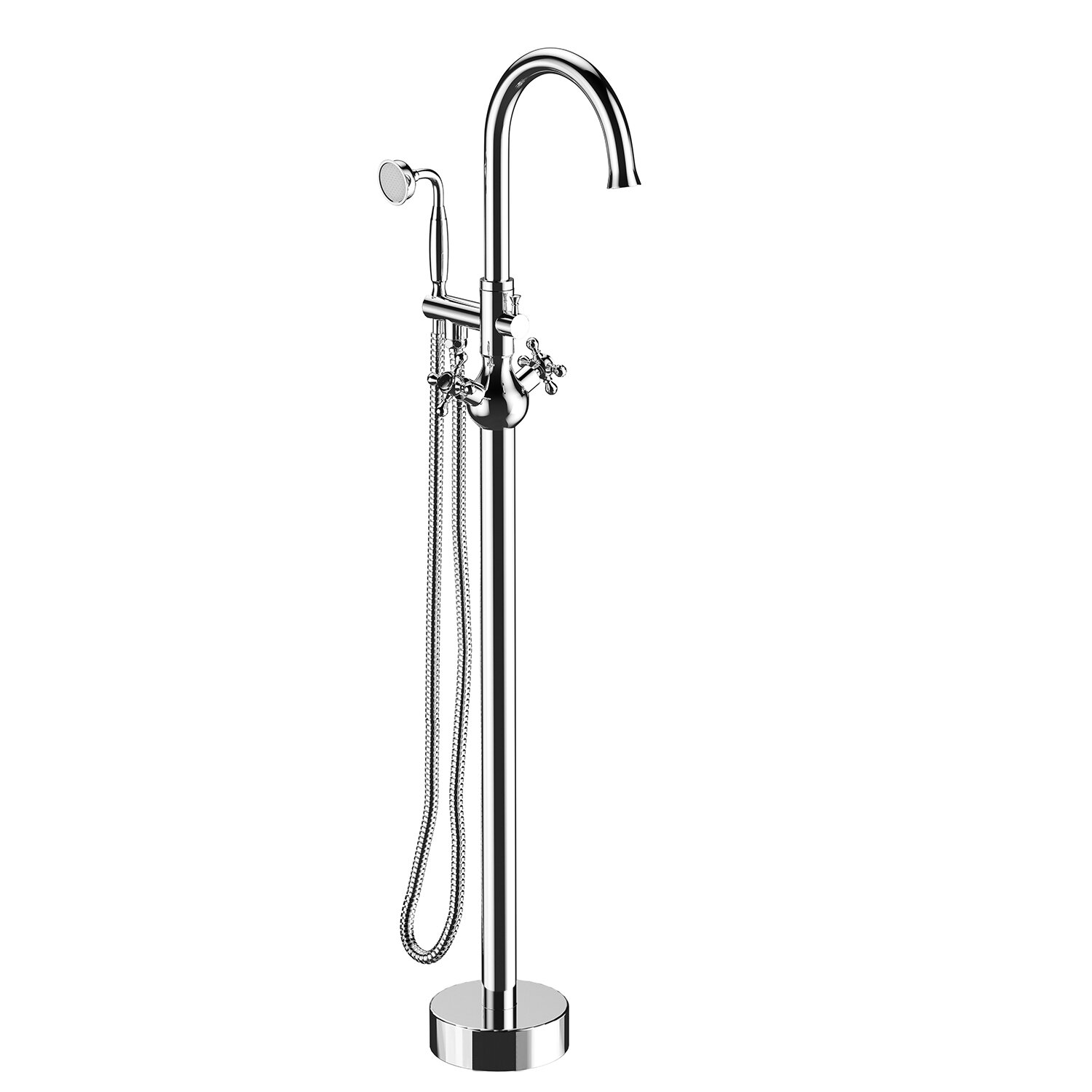 clawfoot tub handheld shower