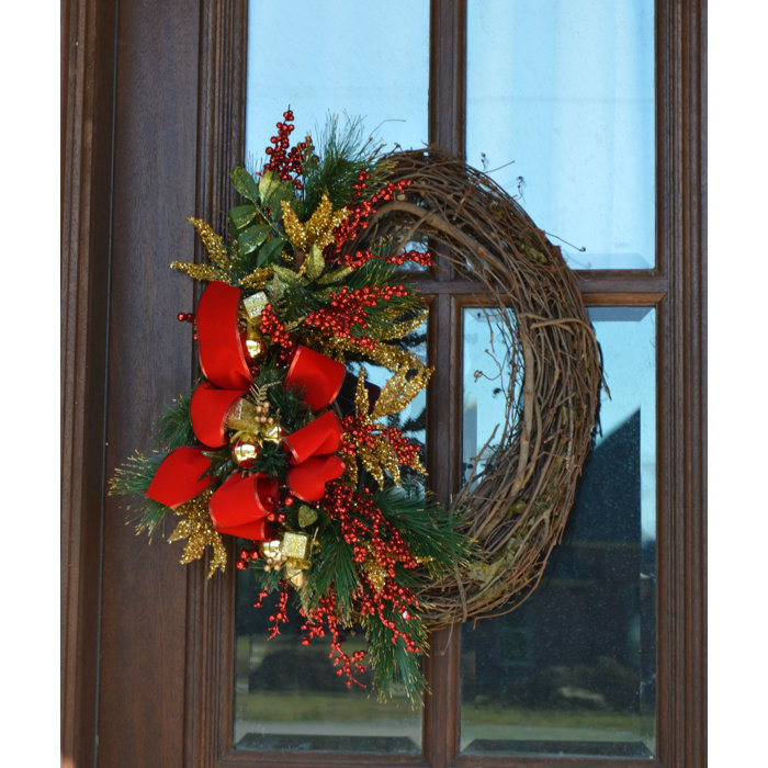 The Holiday Aisle Christmas 24 Grapevine Wreath Wayfair