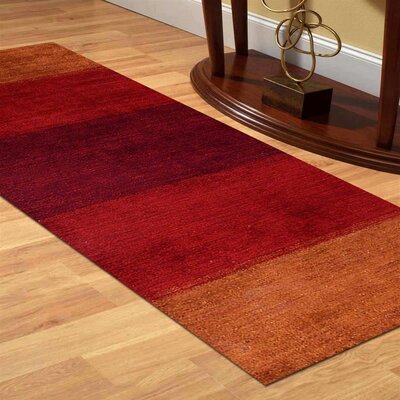 Hand Knotted Gabbeh Silk Mix Area Rug Solid Foundry Select Rug Size: Runner 2'8'' x 10'