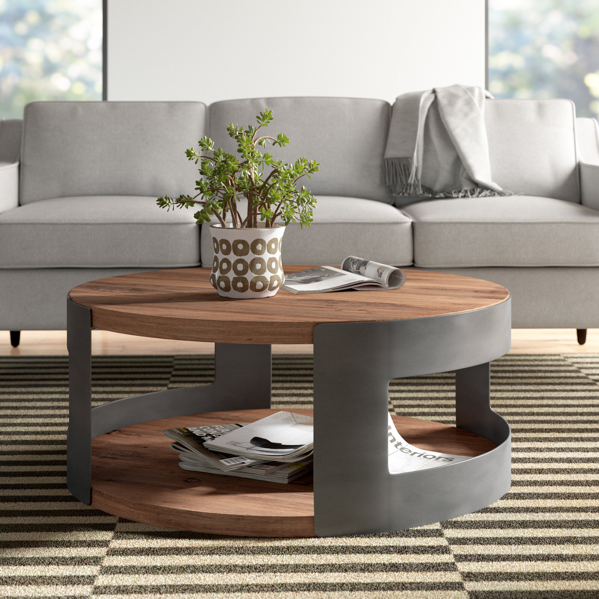 Hailie Solid Wood Storage Coffee Table Reviews Allmodern