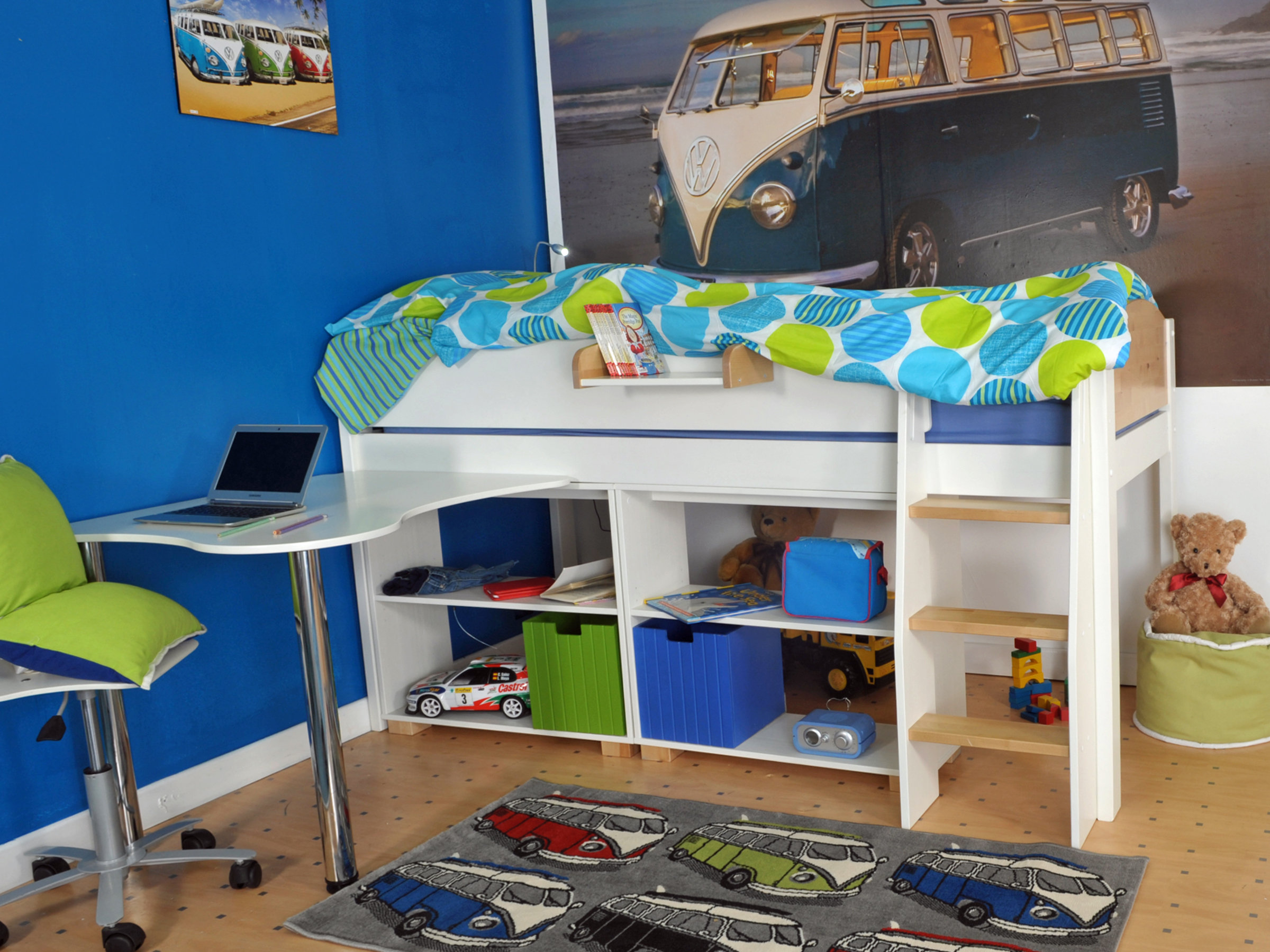 Zoomie Kids Jodi European Single Mid Sleeper Bed With Drawers And