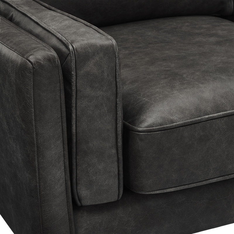 Kingstown Home Hewett 87 5 Genuine Leather Symmetrical Corner Sectional Wayfair