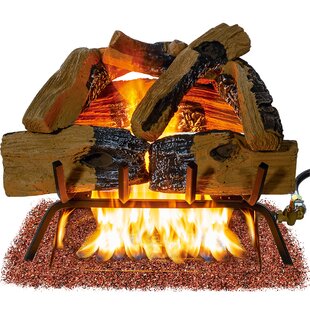 Vented Natural Gas/Propane Fireplace Log Set By Barton