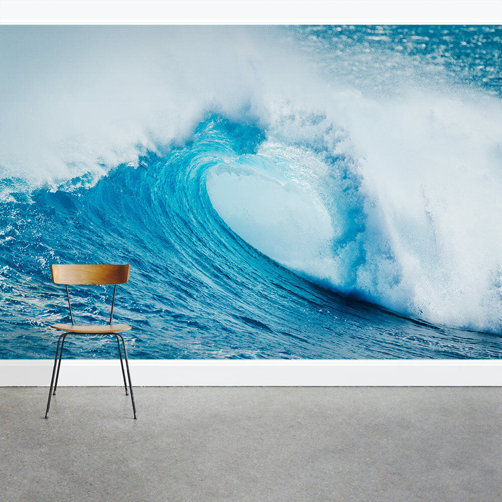 Wallums Wall Decor Wave Barrel Crashing 8 X 144 3 Piece Wall Mural Wayfair 9140