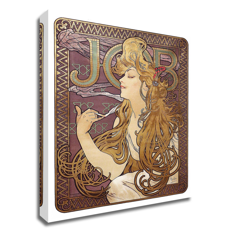 Fleur De Lis Living Job Cigarette Rolling Papers Advertisement 1897 By Alphonse Mucha Wrapped Canvas Painting Print Wayfair