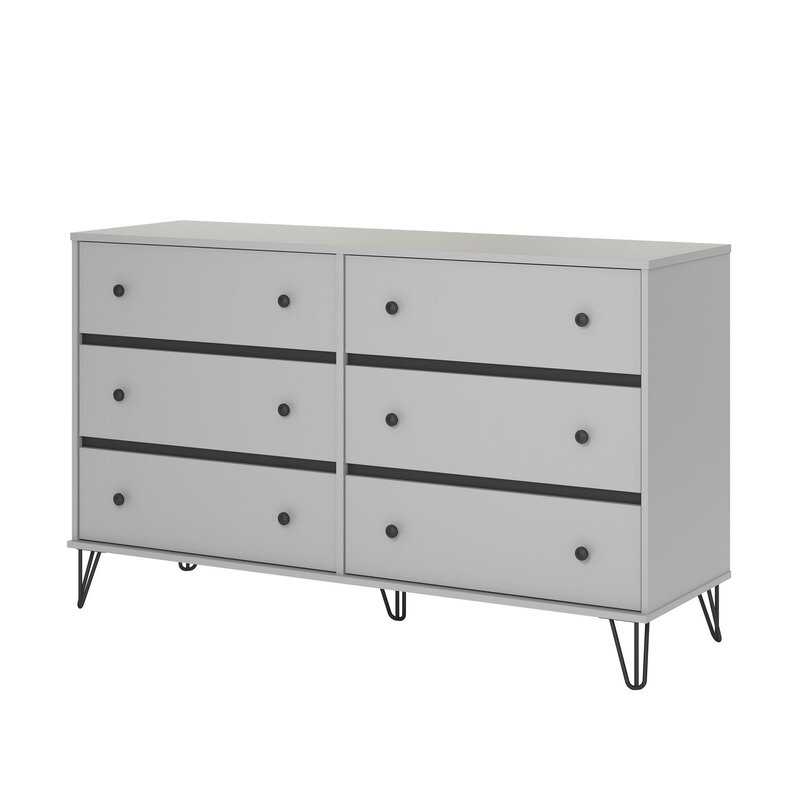 Novogratz Owen 6 Drawer Double Dresser Reviews Wayfair