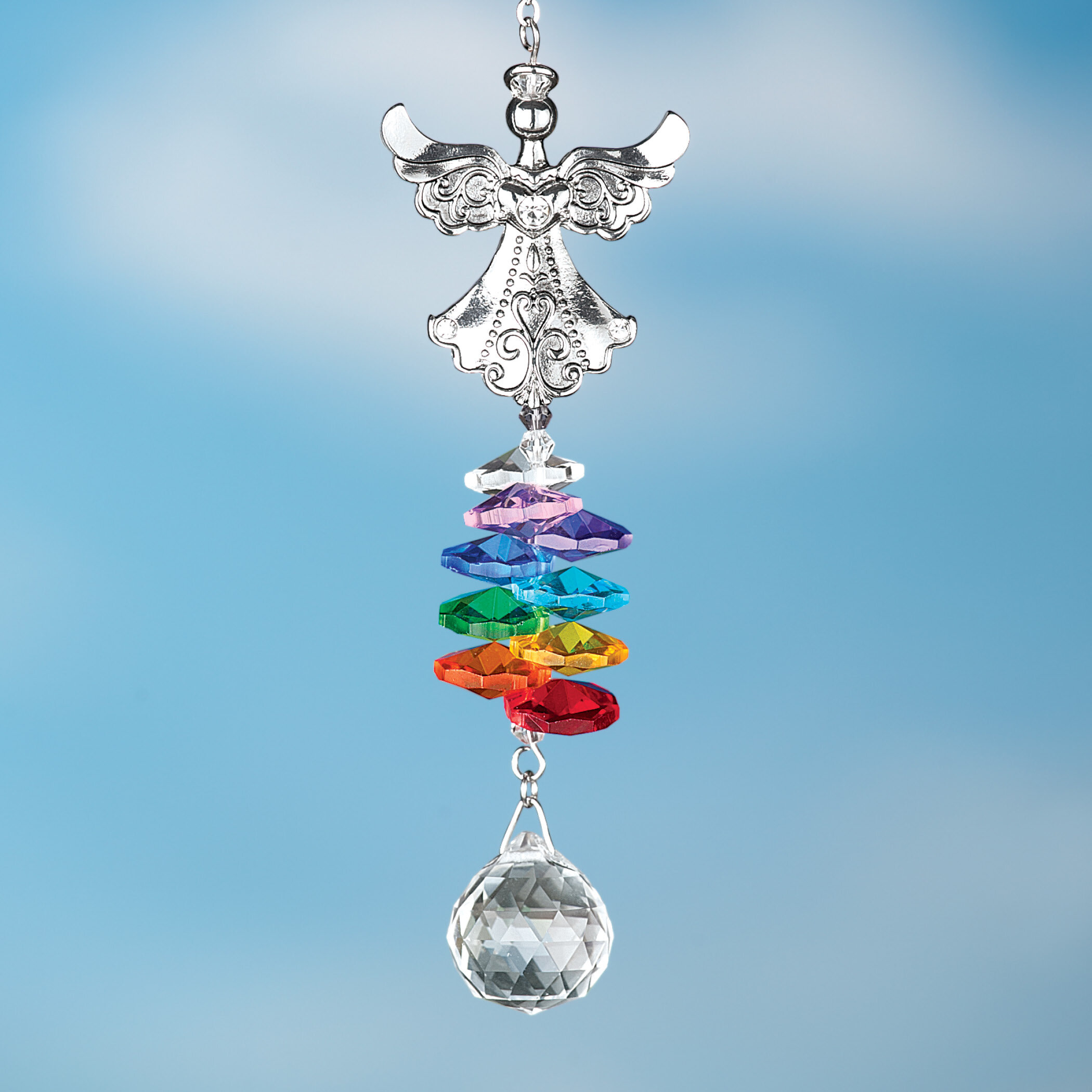 Trinx Angel Pendant Rainbow Suncatcher | Wayfair