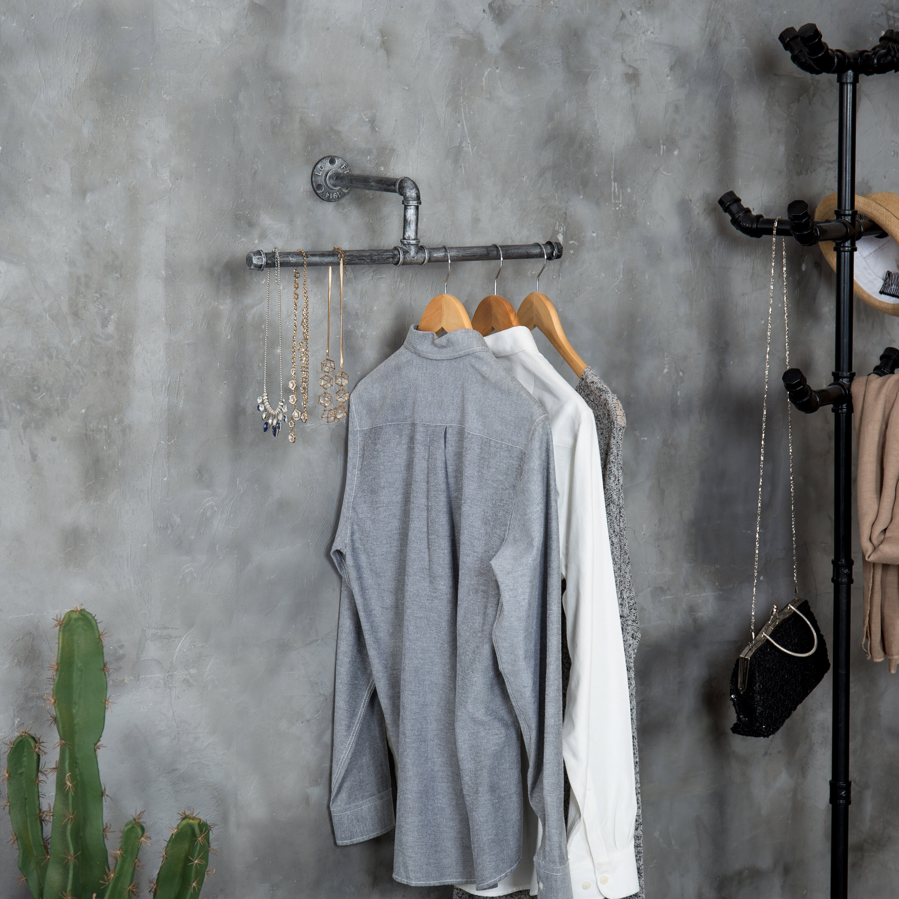 waterfall clothes hanging rail