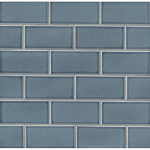 Glazed Subway Tile You Ll Love Wayfair Park Place 3 X 6 Ceramic Subway Tile In Blue