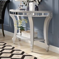 half moon silver table