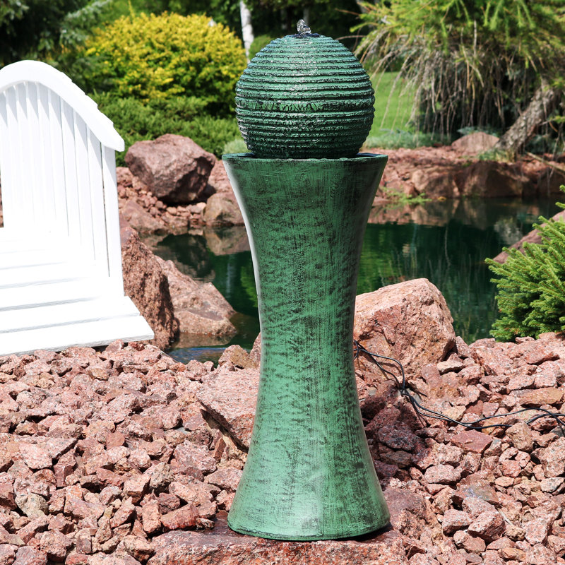 World Menagerie Yardley Fiberglass Resin Solar Water Fountain With Light Reviews Wayfair