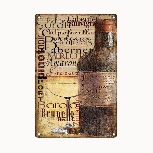 Blechschild XXL Plakat Motiv Wein Italien Küchenmotiv