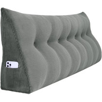 grey bed rest pillow