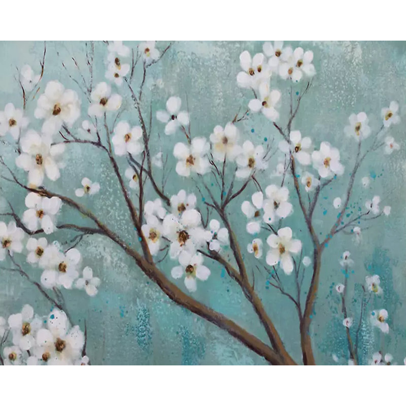 World Menagerie Tuggle Cherry Blossom Watercolor Painting Floral