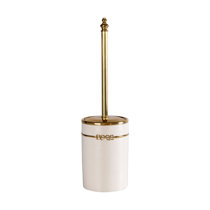 Luxury gold plated 304 stainless steel bathroom toilet brush holder wall hanging 