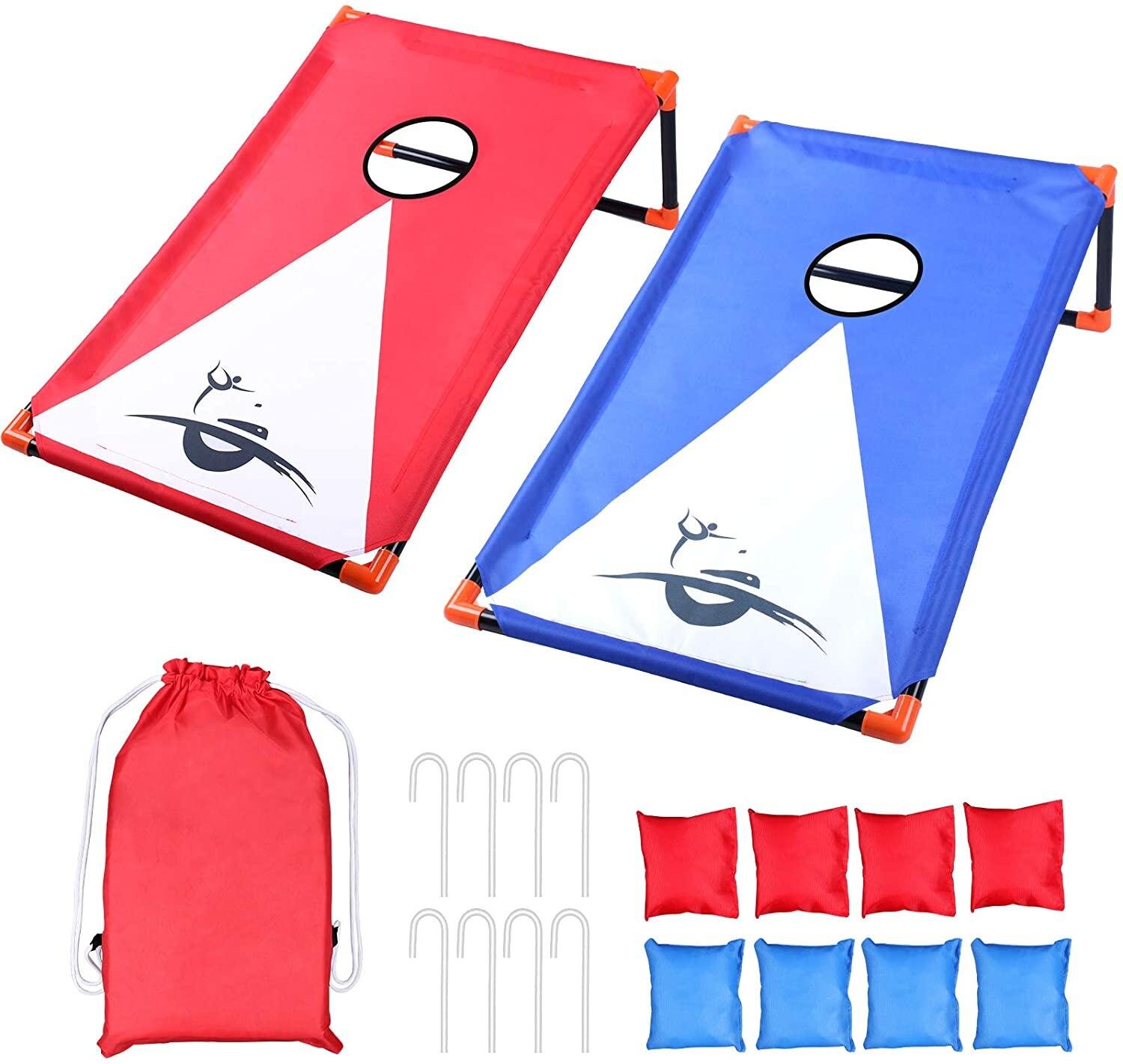 Collapsible Portable CornHole Toss Game Set With 8 Bean Bags Waterproof 3 x 2FT 