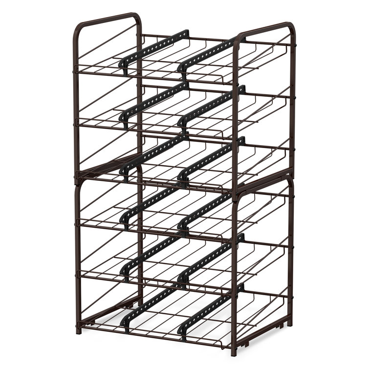 Rebrilliant 2 Pack Stackable Can Rack Organizer Storage For 72 Cans 3 Tier Can Storage Dispenser Rack Holder For Kitchen Cabinet Pantry Countertop Bronze Reviews Wayfair