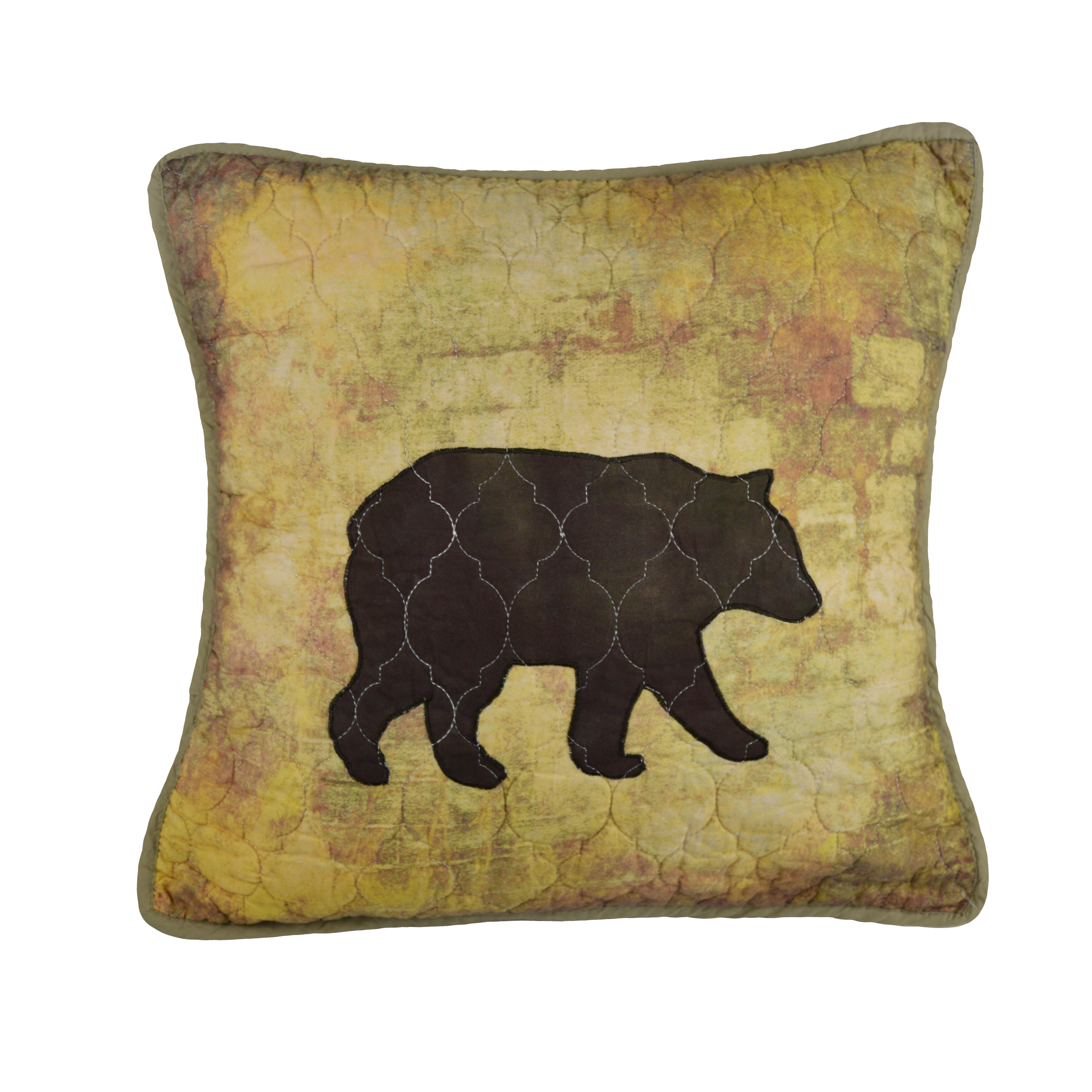 Millwood Pines Gannon Bear Cotton Throw Pillow Reviews Wayfair