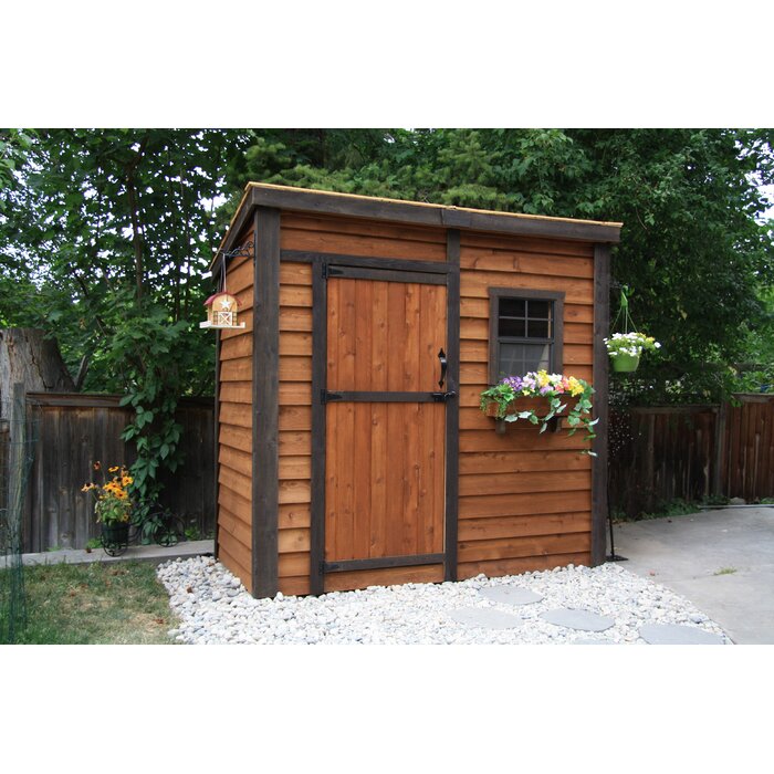Outdoor Living Today 8 ft. W X 4 ft. D Solid Wood Lean-To Storage Shed ...