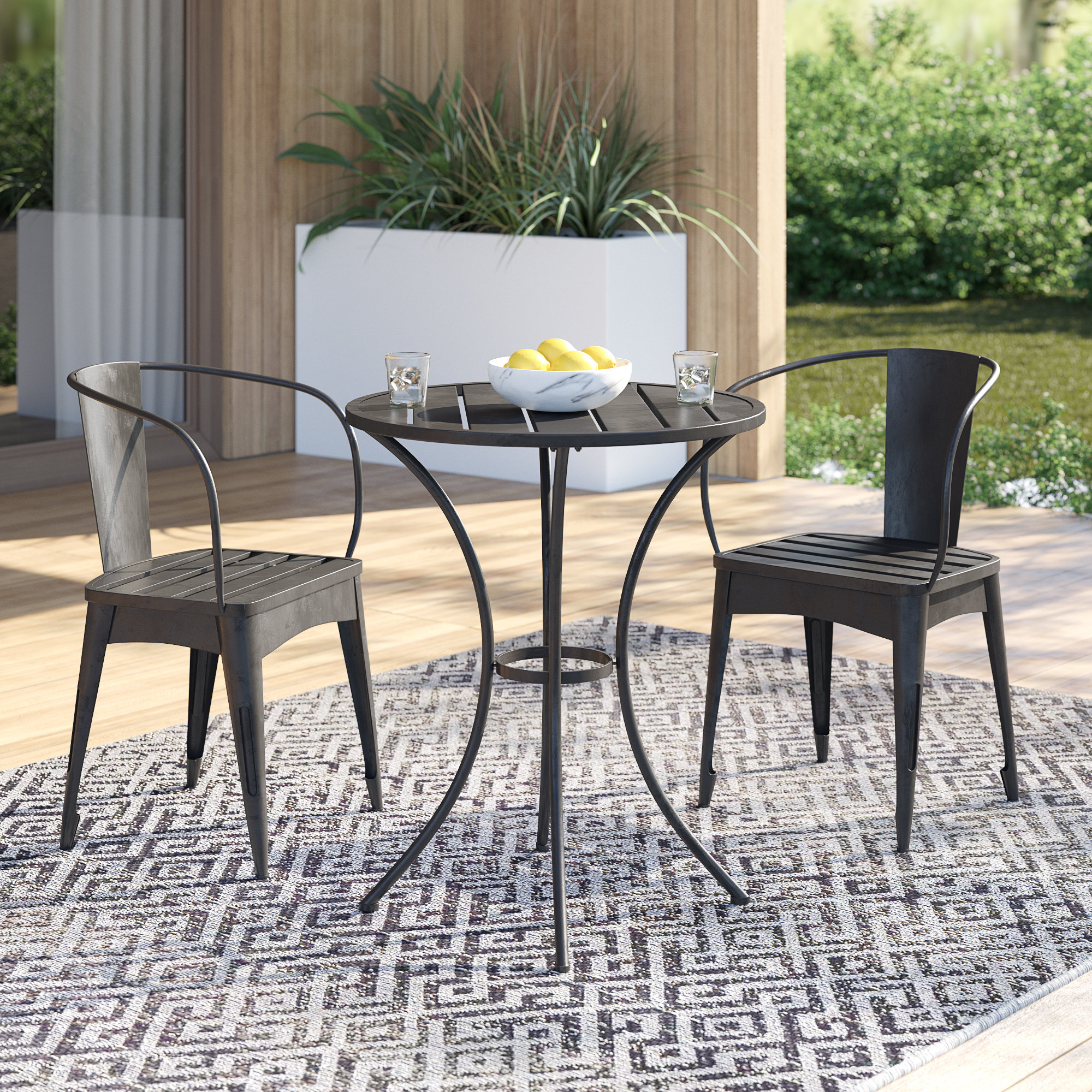 Mercury Row Biles 3 Piece Bistro Set Reviews Wayfair