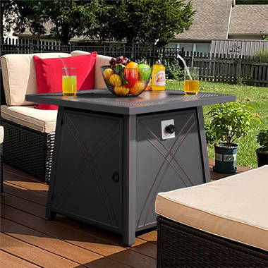 priestley steel propane fire pit table