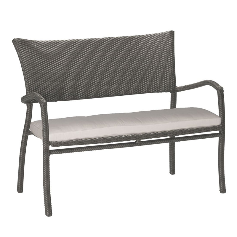 Summer Clics Skye Aluminum Garden Bench With Cushions Wayfair Skye Aluminum Garden Bench With Cushions