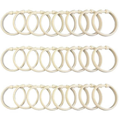 20pcs Bath Shower Curtain Drapery Rods Rings Hanging Rings with Eyelets 