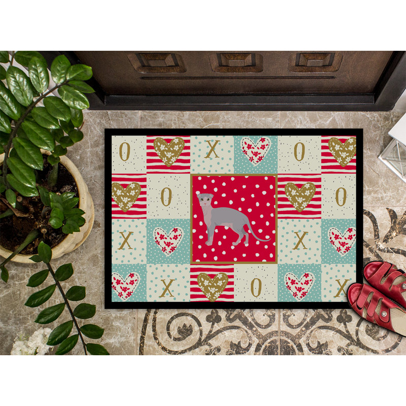 The Holiday Aisle Amir Ukrainian Levkoy 36 In X 24 In Non Slip Indoor Outdoor Door Mat Wayfair