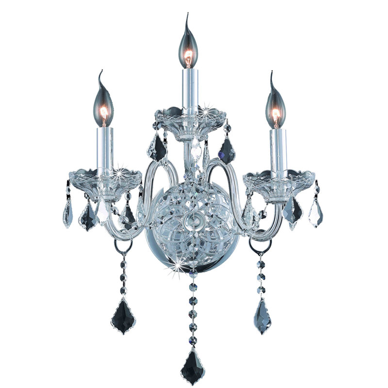 Astoria Grand Pinkston 3 Light Dimmable Candle Wall Light Wayfair