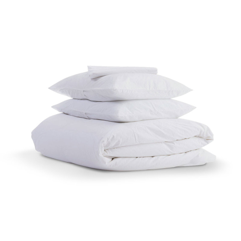 Gus 100 Organic Cotton Solid Wrinkle Resistant Reversible Duvet Cover Set Reviews Allmodern