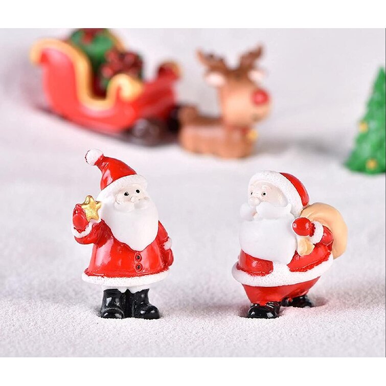 20 Pieces Dollhouse Miniature Santa Claus Room Garden Decorations Accessory 