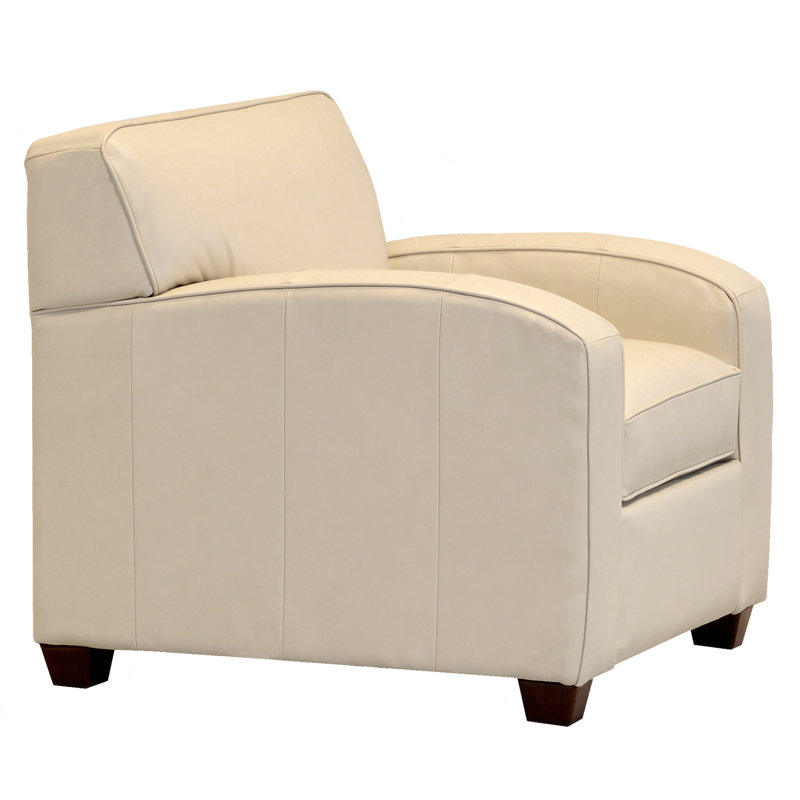 Ebern Designs Made In Usa Dalhem Cream Top Grain Leather Sofa And Two Chairs Wayfair