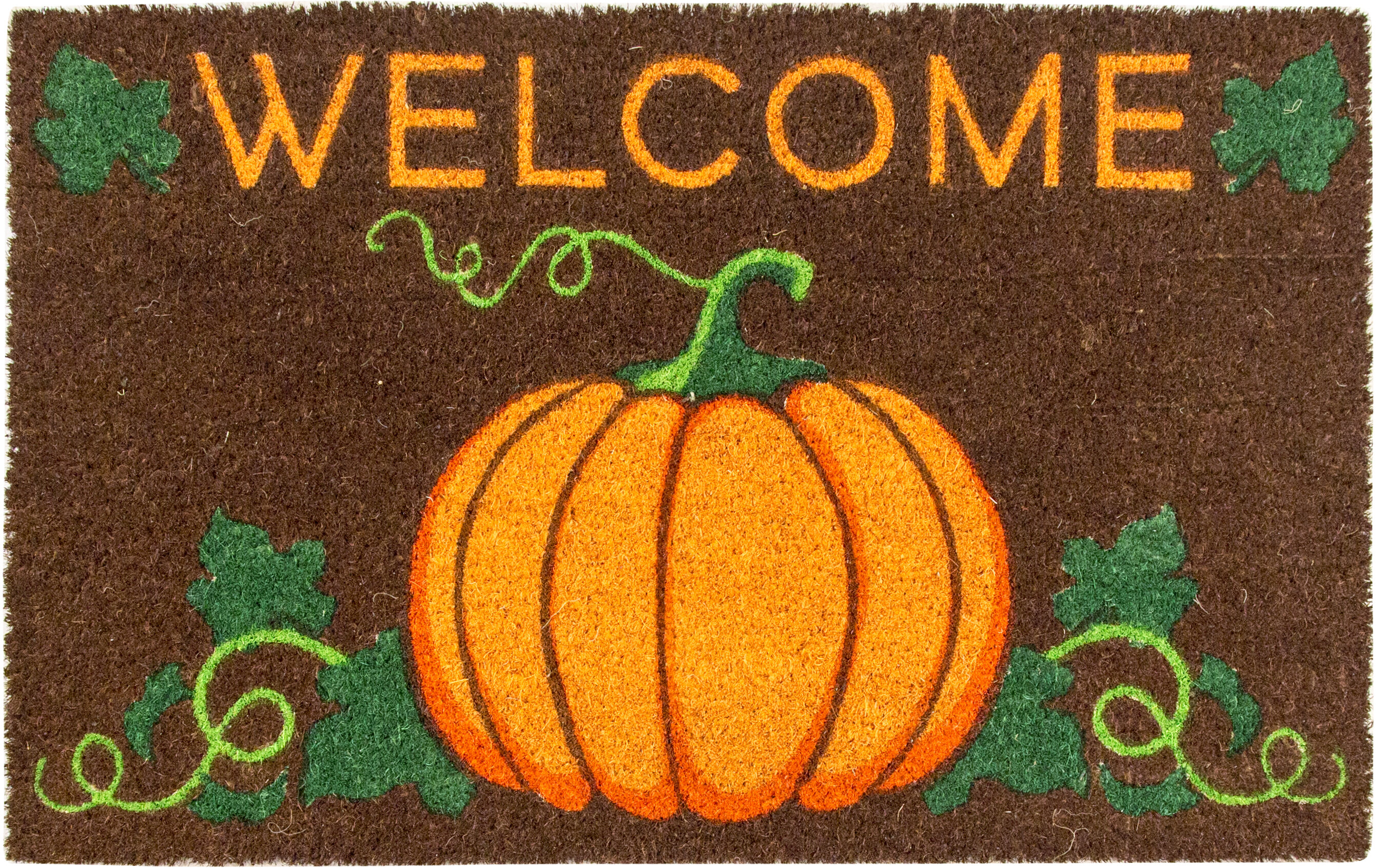 Entryways Sweet Home Welcome Pumpkin Non Slip Coir 28 In X 17 In