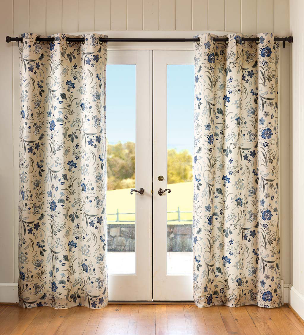 40/"W x 84/"L Taupe Single 1 Cotton Rich Window Curtain Panel: Chevron Design