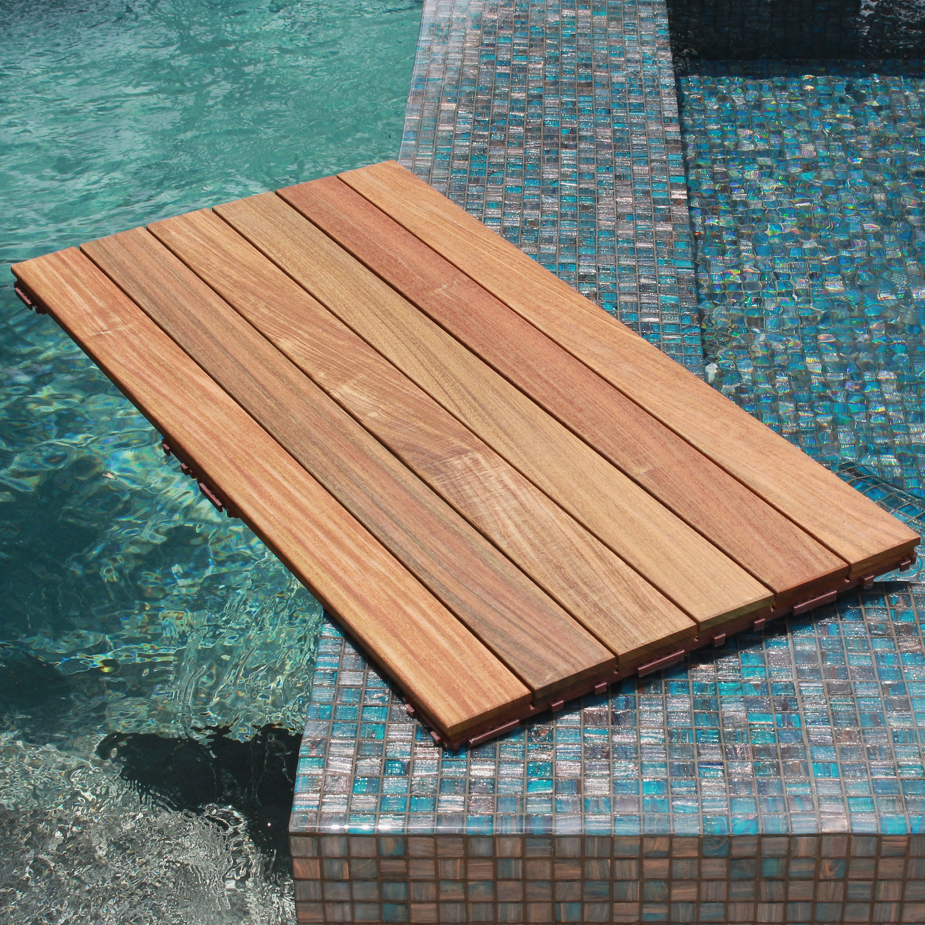 Flexdeck 36 X 18 Ipe Interlocking Deck Tile In Natural Wayfair