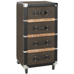 Brent 4 Drawer Rolling Accent Chest