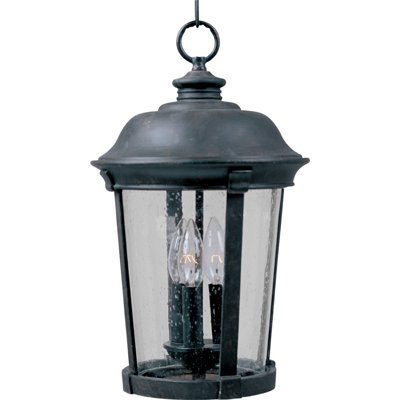 Arsenault Bronze 3 -Bulb Outdoor Hanging Lantern