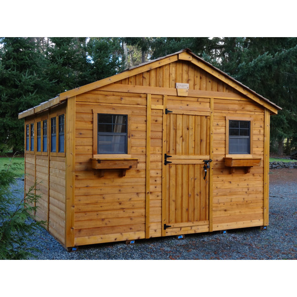 Cedar Garden Shed Wayfair