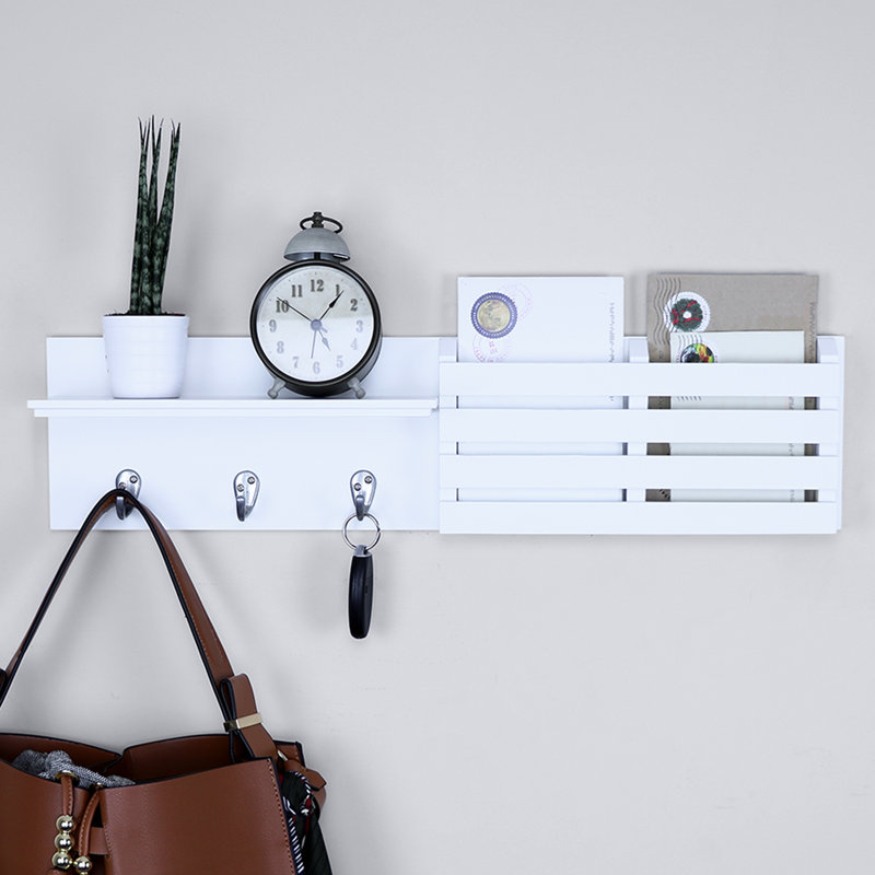 Ballucci Coat Wall Key Organizer With Mail Storage Reviews Wayfair