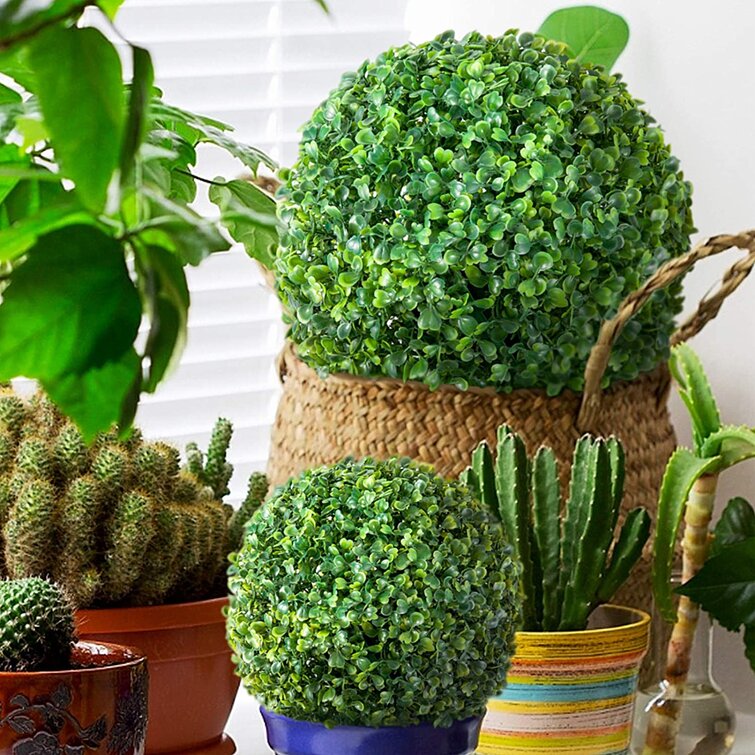 Artificial Grass Green Topiary Balls Indoor Hanging Garden Home Decor 