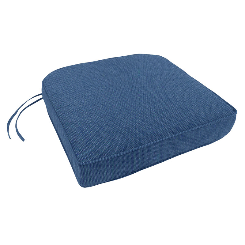 Easy Way Products Double Piped Indoor Outdoor Sunbrella Contour Chair Cushion With Ties And Zippered Perigold