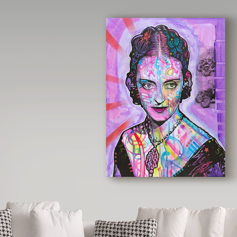 Trademark Art Bette Davis Graphic Art Print On Wrapped Canvas