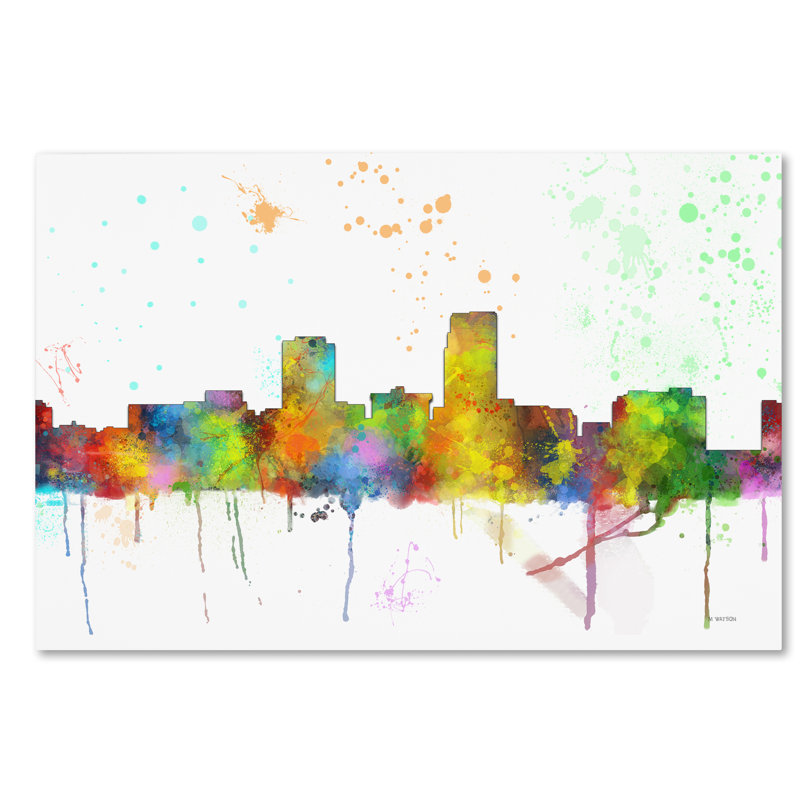 Trademark Art Omaha Nebraska Skyline Mclr 1 Graphic Art Print On