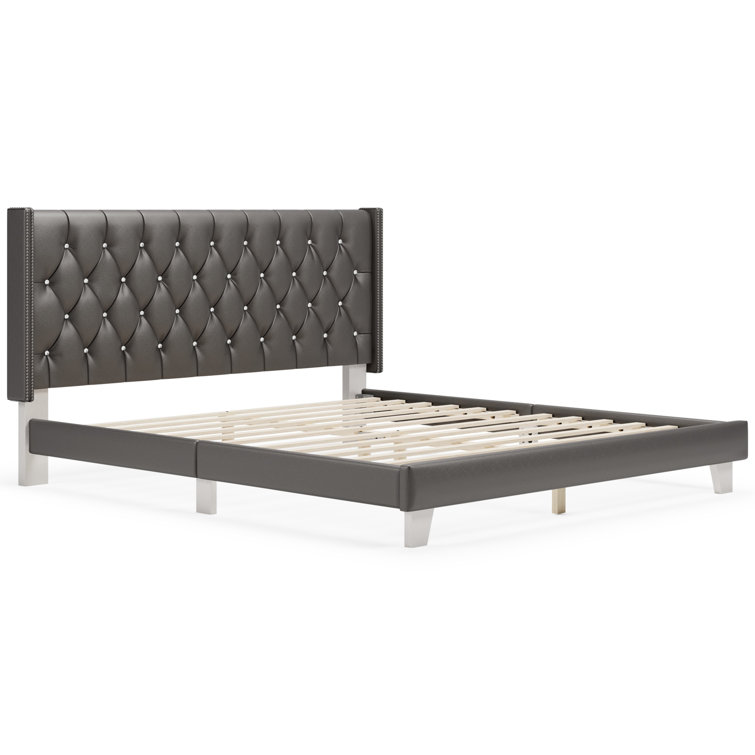 Willa Arlo Interiors Lilyana Tufted Upholstered Low Profile Platform