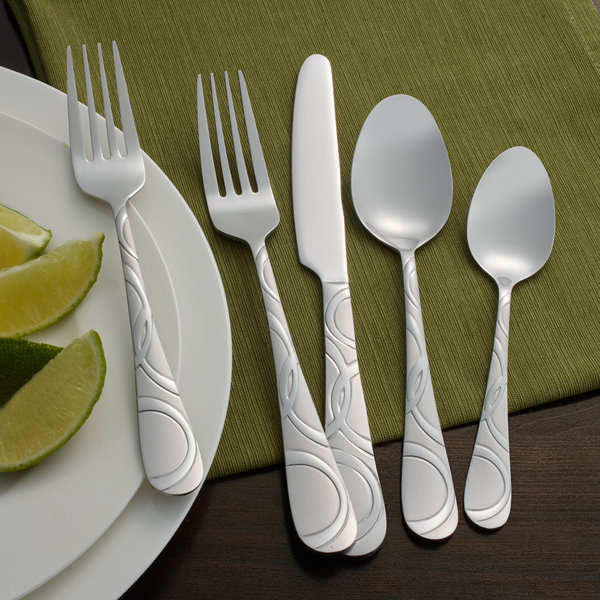 Pfaltzgraff Garland Frost 53 Piece 18 0 Stainless Steel Flatware